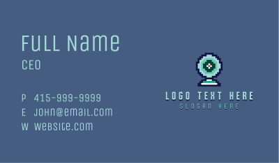 Pixelated Cyber Webcam Business Card Image Preview