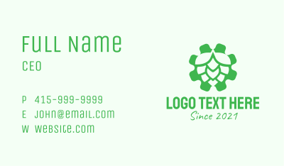 Green Gear Hop  Business Card Image Preview