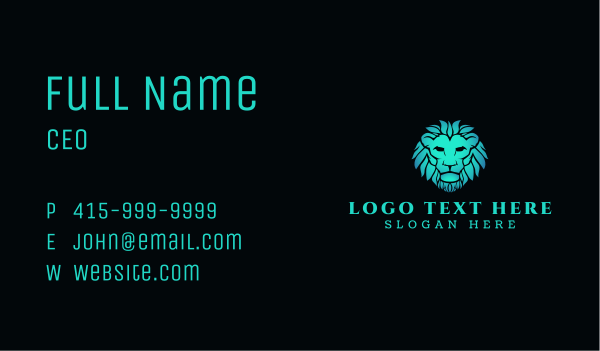 Corporate Lion Firm Business Card Design Image Preview