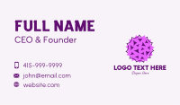 Violet Spiky Virus Business Card Image Preview