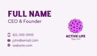 Violet Spiky Virus Business Card Image Preview