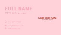 Fashion Feminine Wordmark Business Card Image Preview