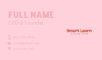 Fashion Feminine Wordmark Business Card Image Preview