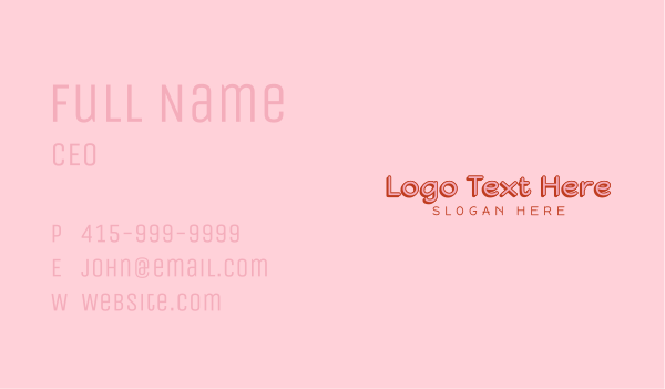 Fashion Feminine Wordmark Business Card Design Image Preview