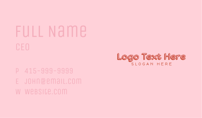 Fashion Feminine Wordmark Business Card Image Preview