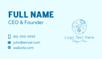 Blue Fishing Compass Business Card Image Preview