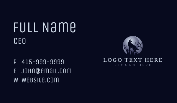 Howling Wild Wolf Business Card Design Image Preview