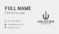 Gray Horseshoe Anchor  Business Card Image Preview