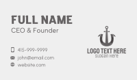 Gray Horseshoe Anchor  Business Card Image Preview
