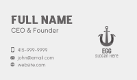 Gray Horseshoe Anchor  Business Card Image Preview