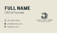 Vintage Coffee Cup Saucer Business Card Design