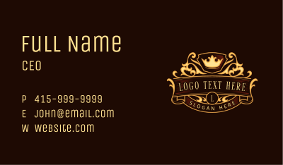 Crown Crest Monarchy Business Card Image Preview