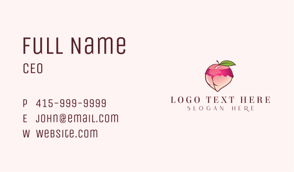 Sexy Peach Lingerie Business Card Design Image Preview