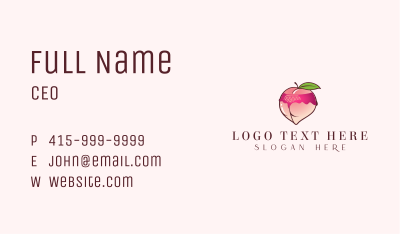 Sexy Peach Lingerie Business Card Image Preview
