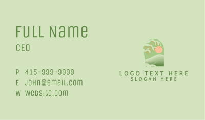 Natural Fields Sunset Business Card Image Preview