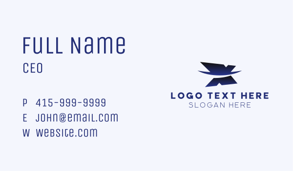 Swoosh Tech Software Letter X Business Card Design Image Preview