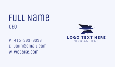 Swoosh Tech Software Letter X Business Card Image Preview