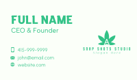 Green Cannabis Letter A Business Card Image Preview