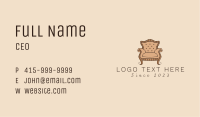 Classic Armchair Furniture Business Card Image Preview