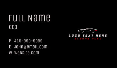 Silhouette Car Detailing Business Card Image Preview