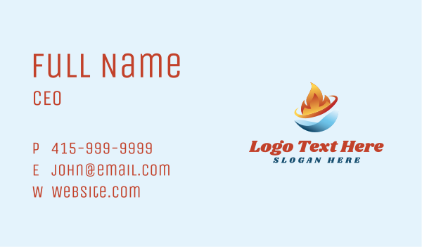 Thermal Fire Freeze Cooling Business Card Design Image Preview