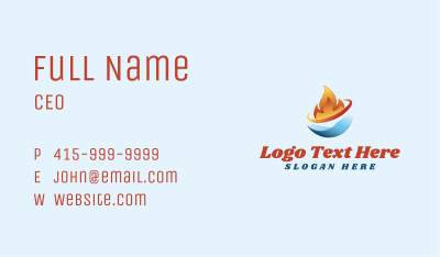 Thermal Fire Freeze Cooling Business Card Image Preview