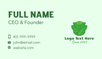 Green Leafy Cabbage Business Card Image Preview