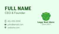 Green Leafy Cabbage Business Card Preview