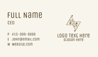 Brown Geometric Aztec Pattern Business Card Image Preview