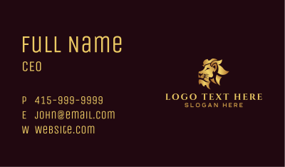 Gold Luxury Lion Business Card Image Preview