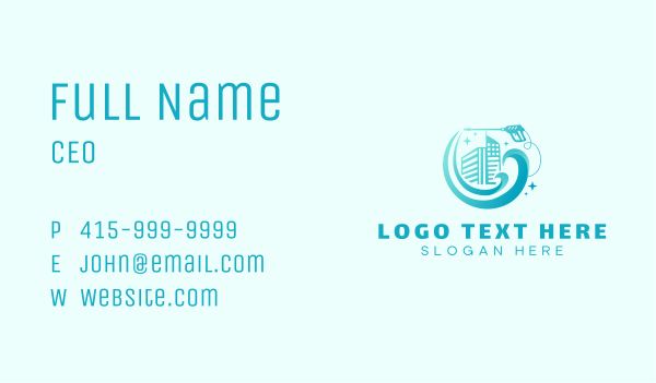 Pressure Wash Building Business Card Design Image Preview
