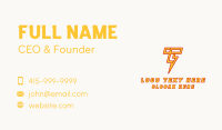 Lightning Bolt Letter T Business Card Image Preview