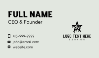Gothic Star Pentagram  Business Card Preview
