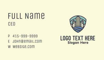 Skyline Harbor Crest Business Card Image Preview