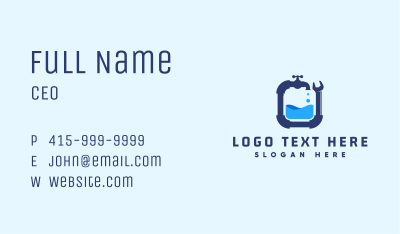 Faucet Pipe Plumbing Business Card Image Preview