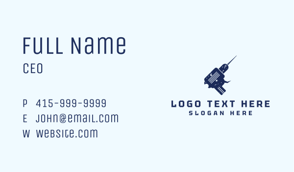 Industrial Drill Tool Business Card Design Image Preview