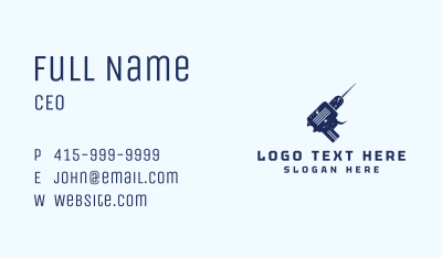 Industrial Drill Tool Business Card Image Preview