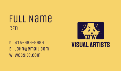 Musical Theatre Stage  Business Card Image Preview