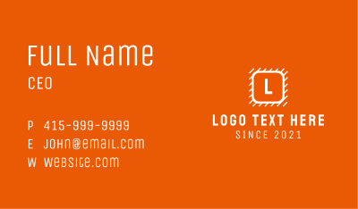 White Construction Letter Business Card Image Preview