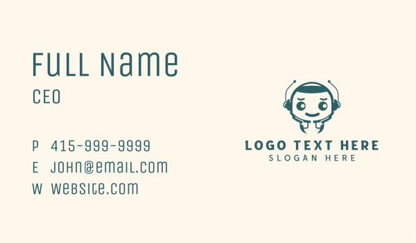 Tech Support Robot  Business Card Design Image Preview