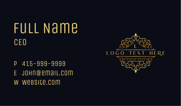 Luxury Ornament Jewelry Business Card Design Image Preview