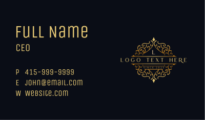 Luxury Ornament Jewelry Business Card Image Preview