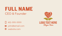Rose Heart Flower Business Card Design