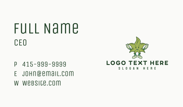 Hemp Marijuana Leaf Business Card Design Image Preview