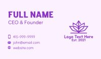 Purple Lotus Flower  Business Card Image Preview