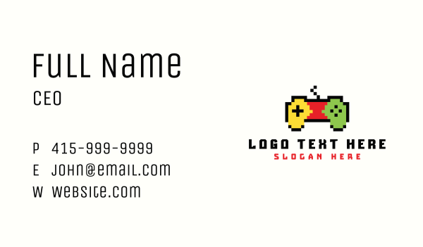 Game Console Arcade Business Card Design Image Preview