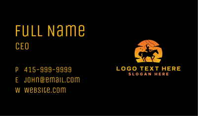Western Cowboy Rodeo  Business Card Image Preview