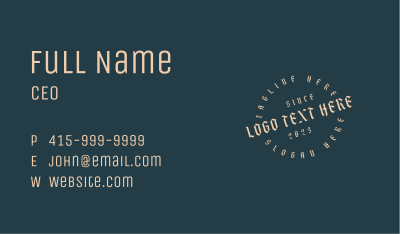 Gothic Vintage Wordmark Business Card Image Preview