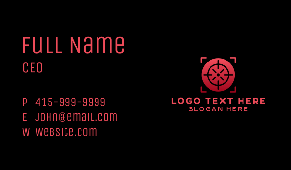 Crosshair Target Range Business Card Design Image Preview