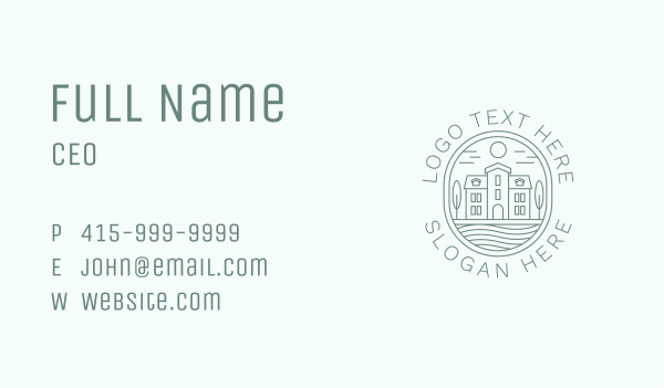 Green Home Villa Business Card Design Image Preview